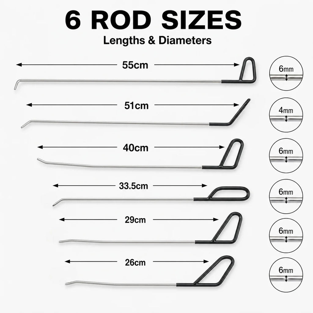 Paintless Dent Repair Kit - Car Dent Removal Tool with Hammer & Rods - image 2