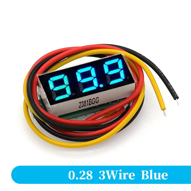 Digital DC Voltmeter 0-100V with LED Display for Car Battery - image 5