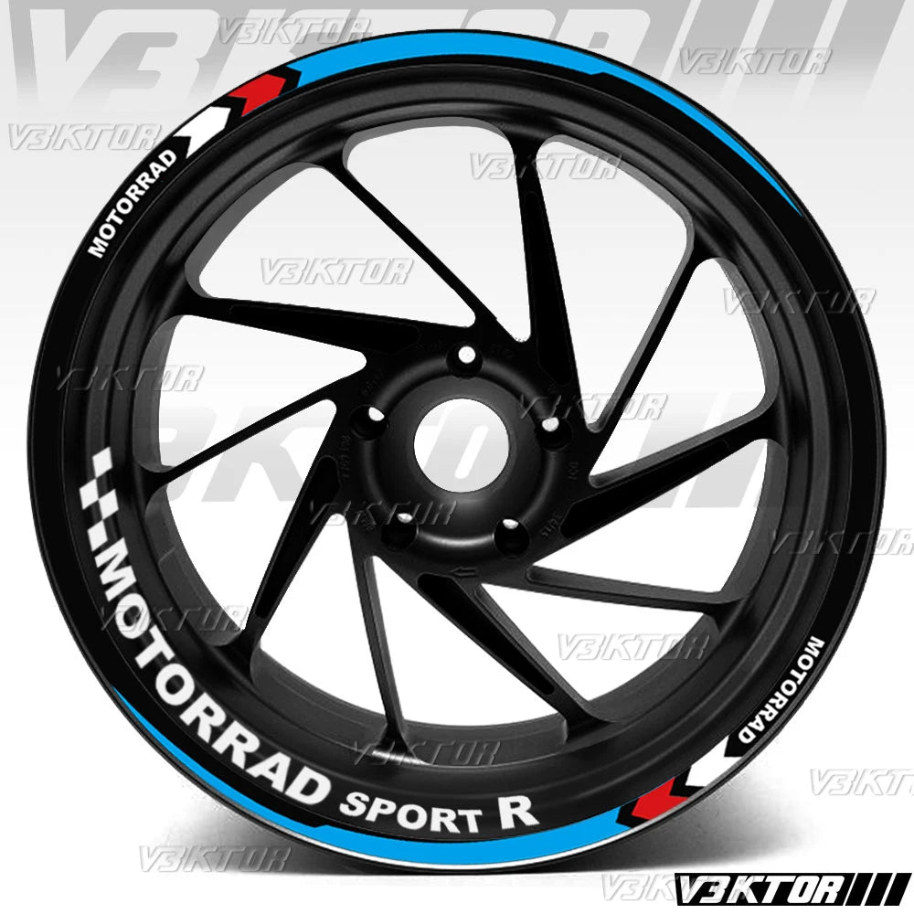 Reflective Wheel Rim Decals for BMW R1250RS, S1000XR and F900R