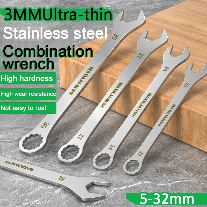 Ultra-Thin Ratchet Wrench 5-32MM for Auto & Bike Repairs