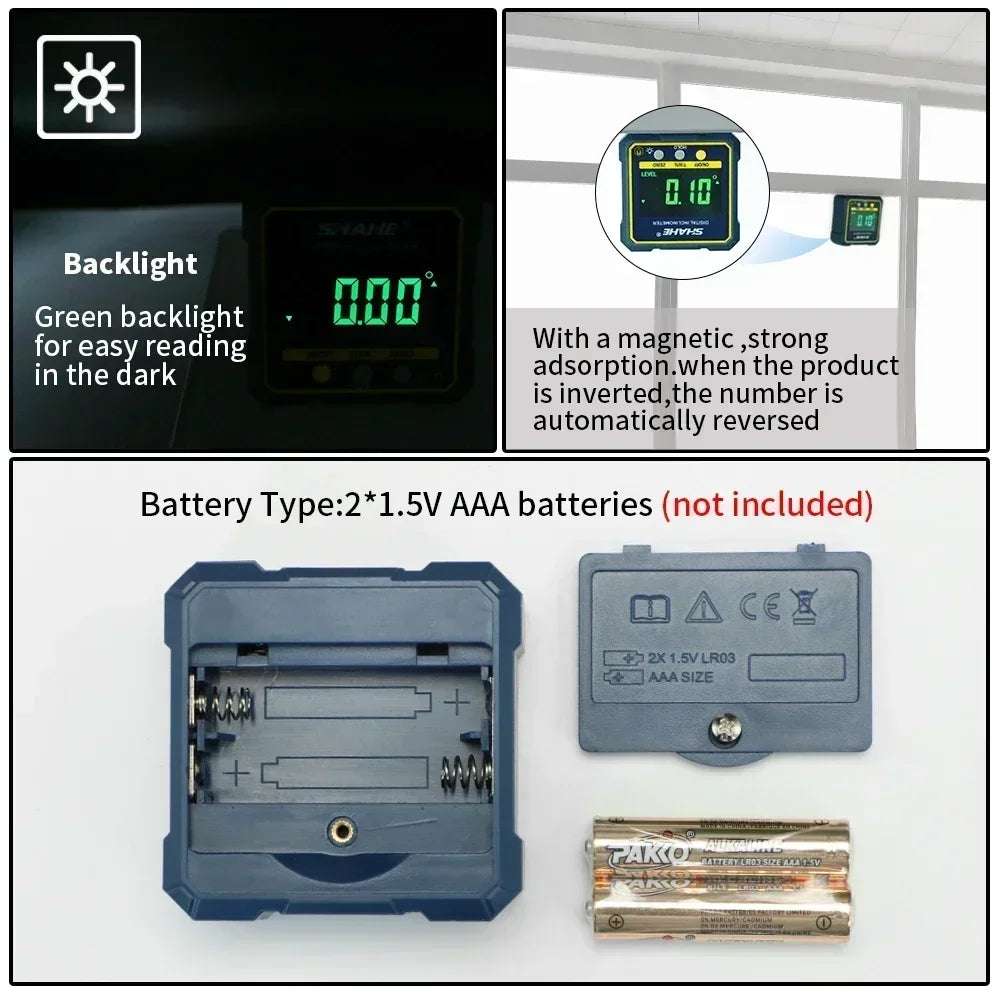 Digital Angle Gauge Magnetic Protractor Inclinometer with Backlight - image 3