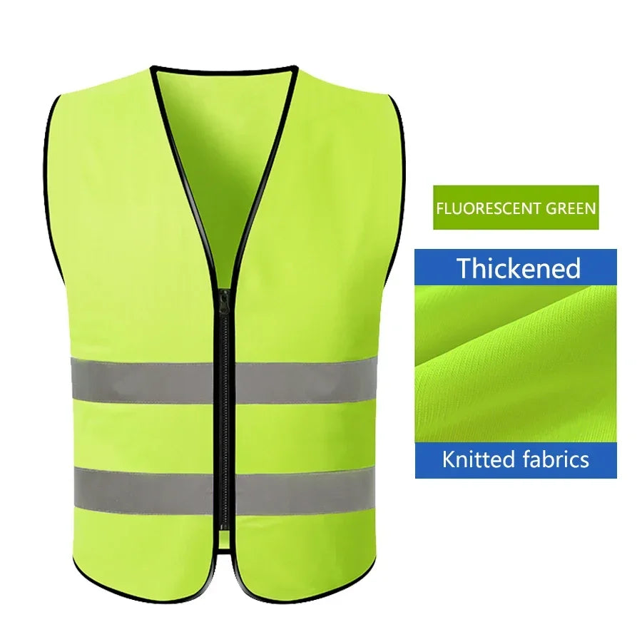 Adjustable High Visibility Reflective Safety Vest for Running and Cycling