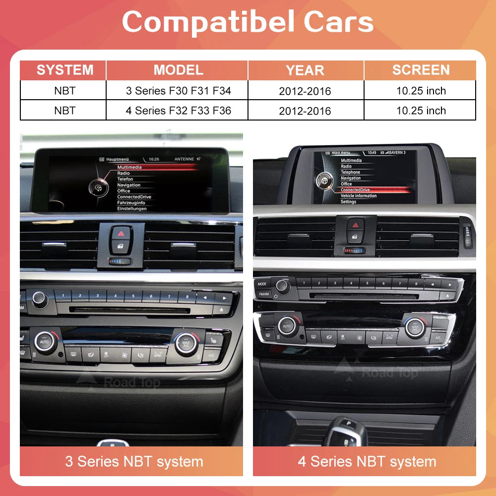 10.25-inch Wireless CarPlay Android Auto Screen for BMW 3/4 Series - image 2