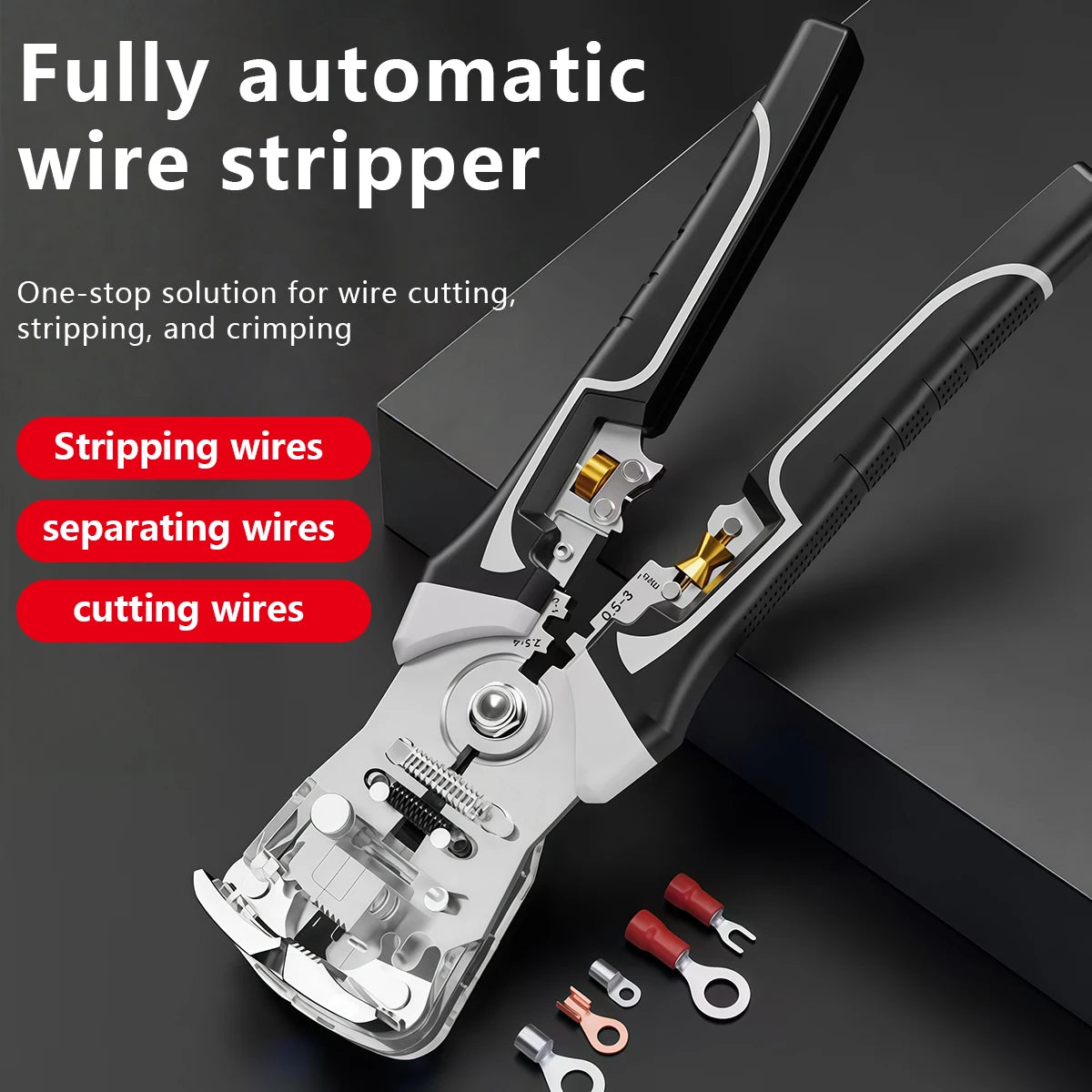 Adjustable Automatic Wire Stripper & Crimping Pliers