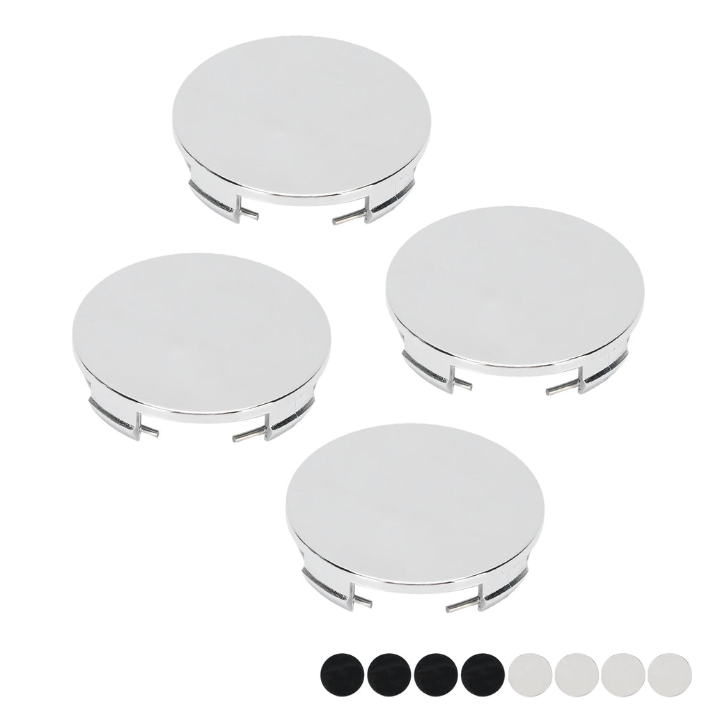 Universal 65mm Wheel Hub Caps Chrome Center Caps (4 Pack) - image 2