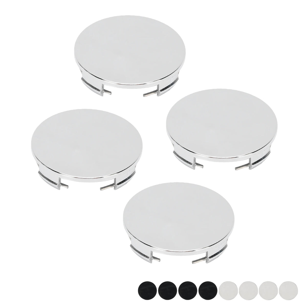 Universal 65mm Wheel Hub Caps Chrome Center Caps (4 Pack) - image 2