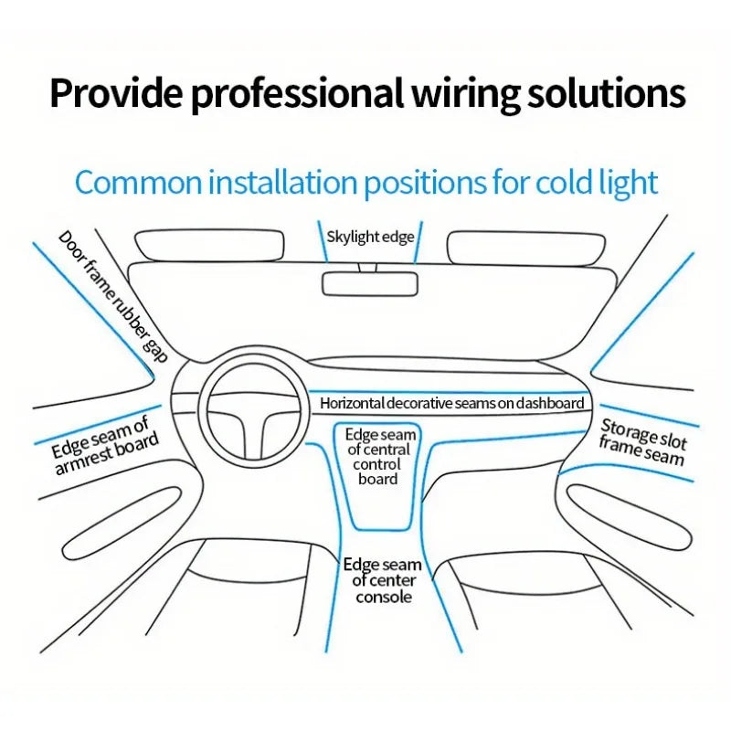 USB LED Neon Strip Light for Car Interior - 5M Flexible - image 6