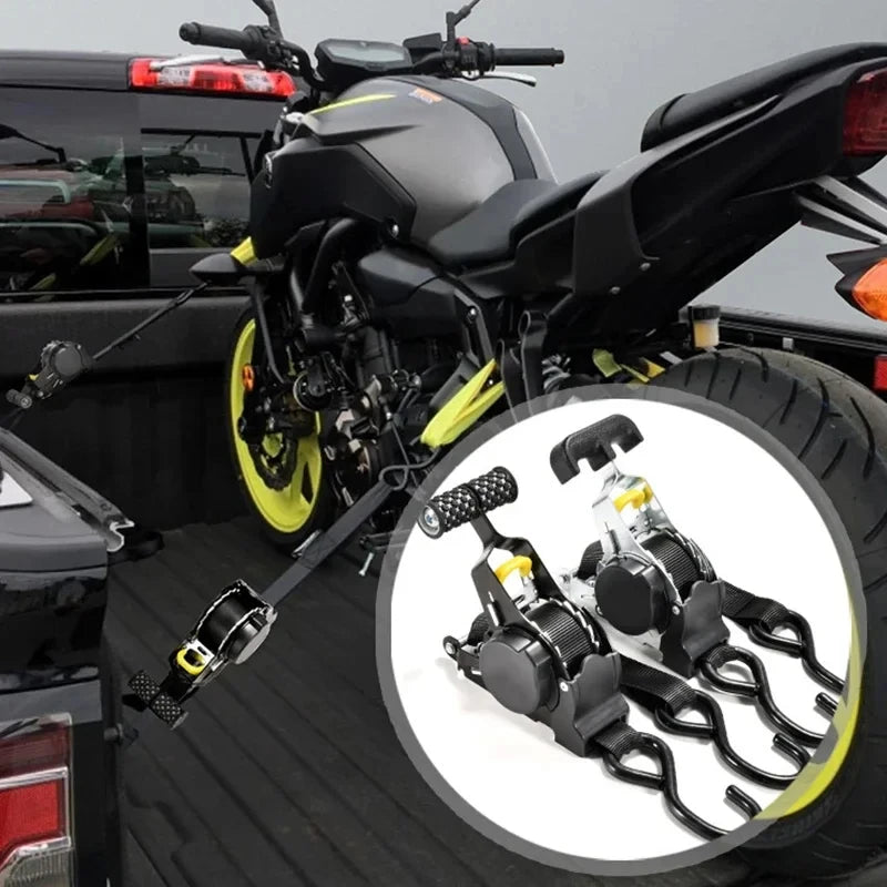 Auto Straps For Cargo Tape Retractable Belts For Load Luggage Strap Ratchet Tensioner Belt For Motorcycles Ratchet Strap For Car