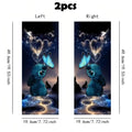 Blue Diamond Butterfly B-Pillar Car Decal, 2pc