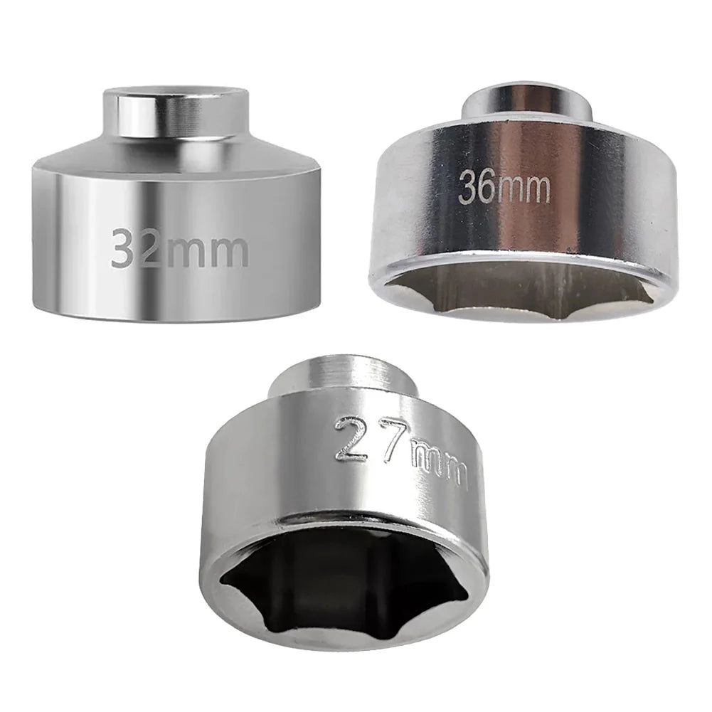 27/32/36mm Car Oil Filter Socket Wrench Low Profile Oil Filter Wrench Housing Canister Cap Oil Filter Wrench For Mercedes-benz