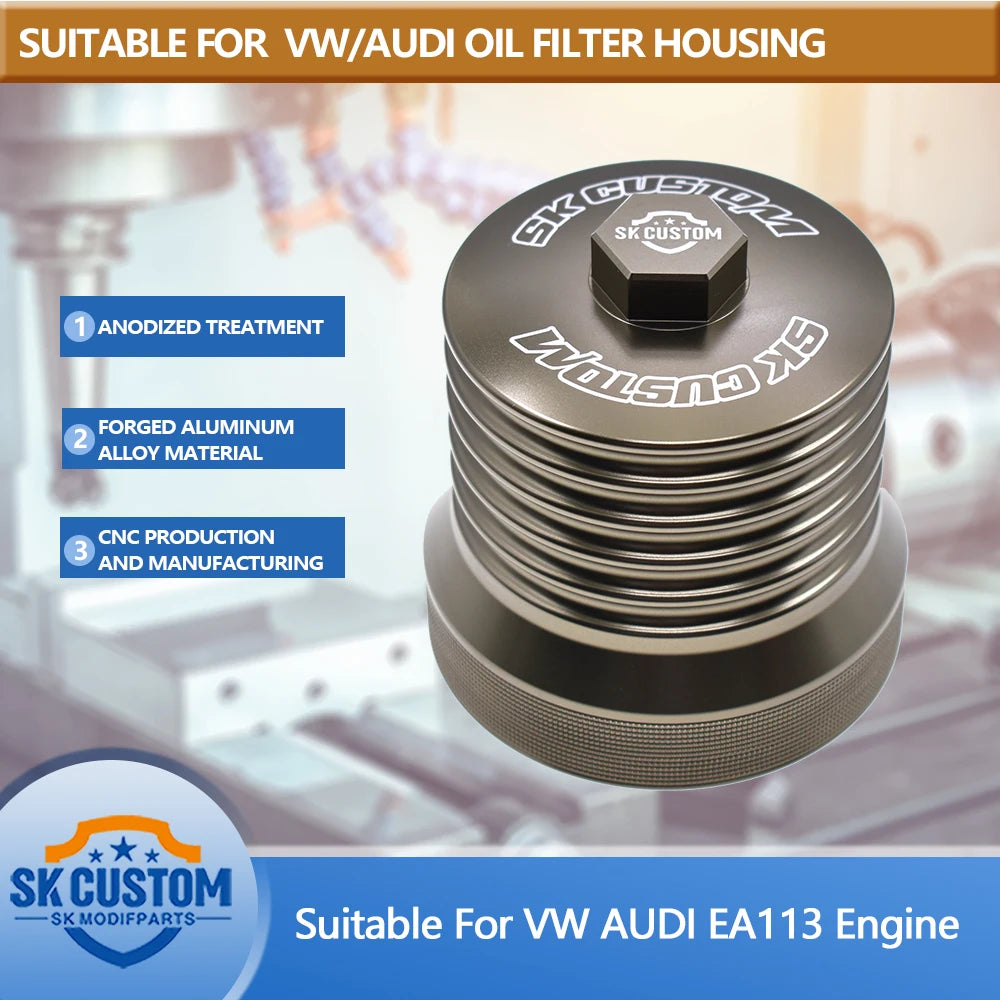 EA113 Engine Oil Filter Cap for Volkswagen Golf, Tiguan and Audi A Series