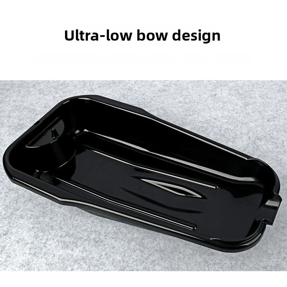 2.5L Oil Drain Pan For Motorcycle And Car Leakproof PP Plastic Oil Collection Tray With Spout Black