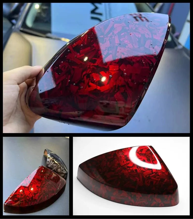 Red Forged Carbon Vinyl Wrap Film for Car, Motorcycle and Bicycle - view 2