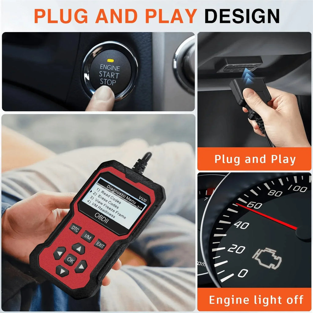 OBD2 Automotive Scanner Diagnostic Tool Engine Fault Recognizer for Vehicles Since 1996