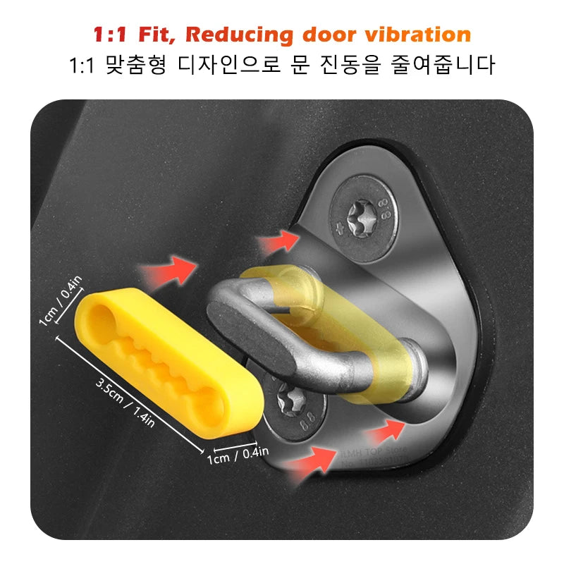 Universal Car Door Shock Absorber Pads, Soundproof Anti-Vibration Buffer