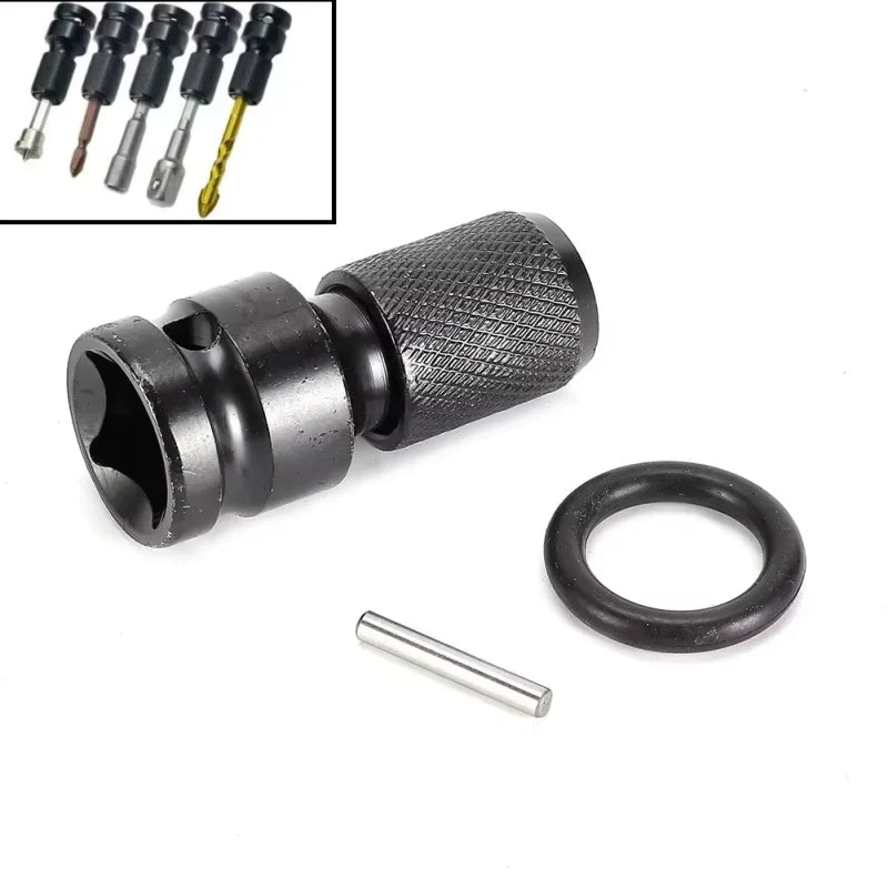 Drill Chuck Converter Socket Adapter Hex Shank 1/2"Drive To 1/4" Impact Drilling Bits Driver Quick Load Adapter For Power Tools