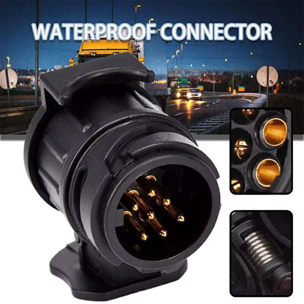 13 To 7 Pin Trailer Truck Electric Towing Converter Tow Bar Plug Adaptor Socket Car Accessories