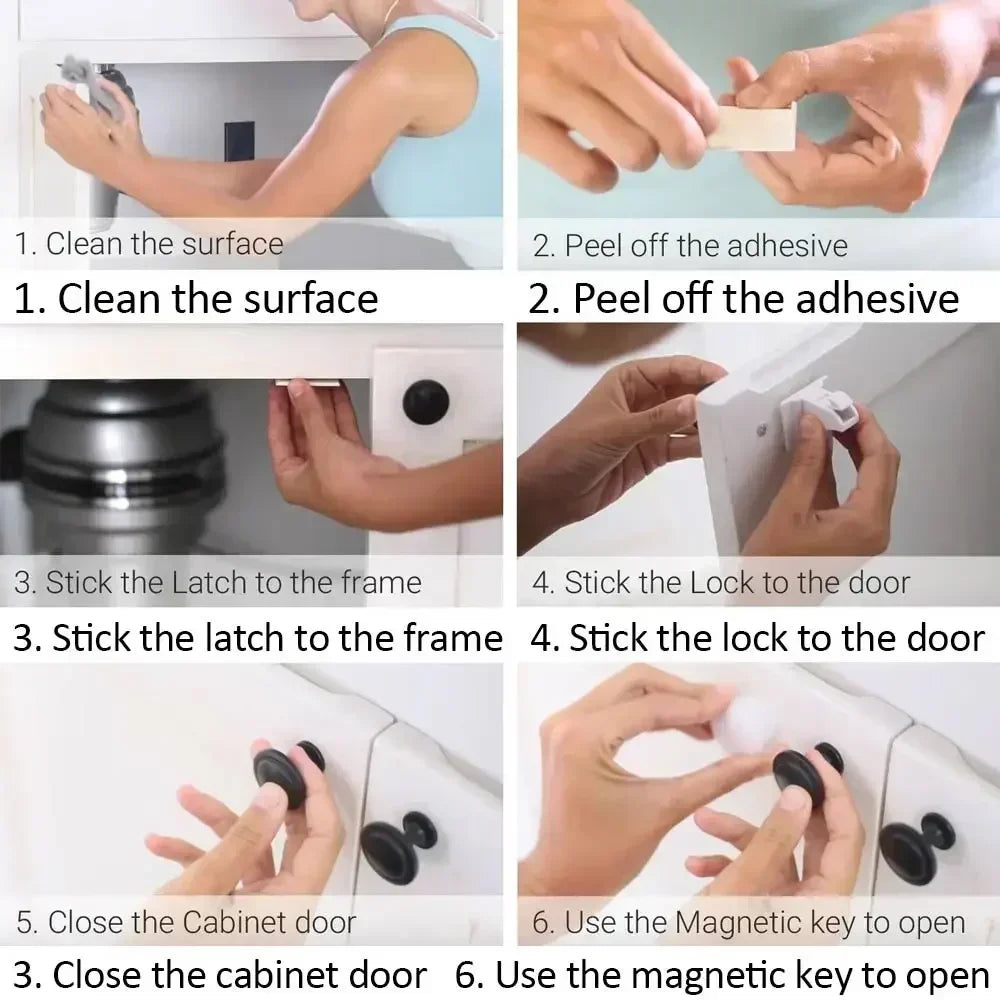 Magnetic Invisible Child Safety Locks for Drawers & Cabinets - image 5