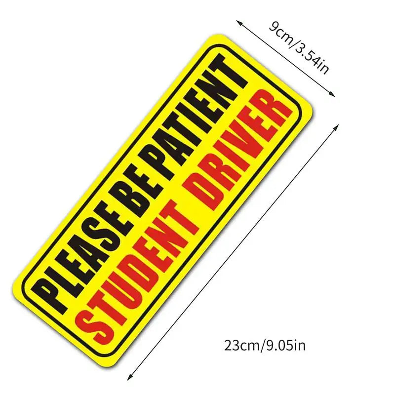 Reflective Student Driver Magnet Sign, Please Be Patient