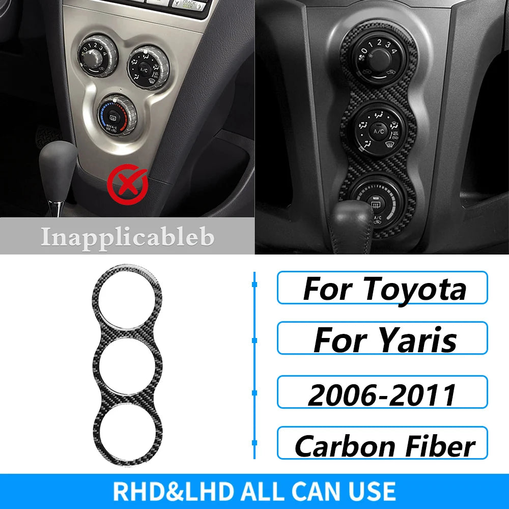 Carbon Fiber Gear Shift Panel Cover Trim for Toyota Yaris 2006-2011 - image 17