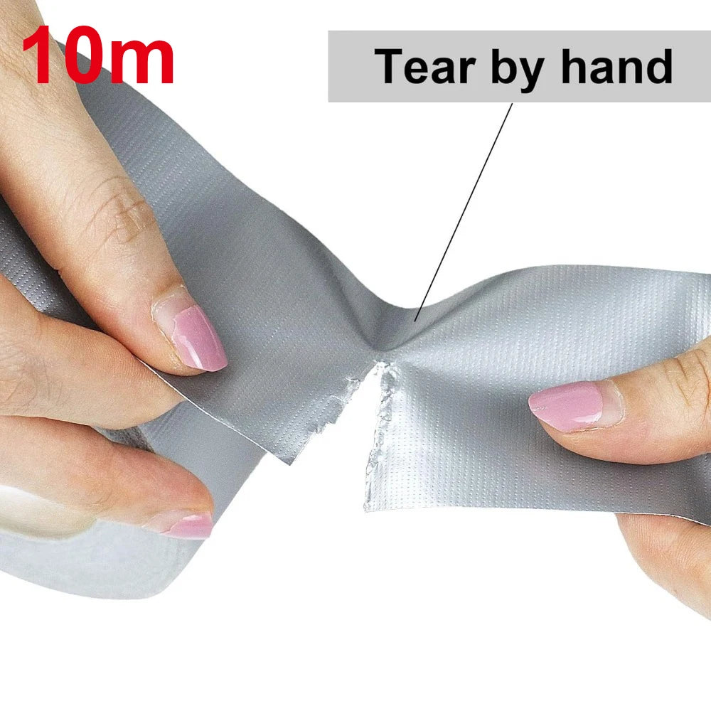 10m Heavy-Duty Silver Cloth Duct Tape – Waterproof
