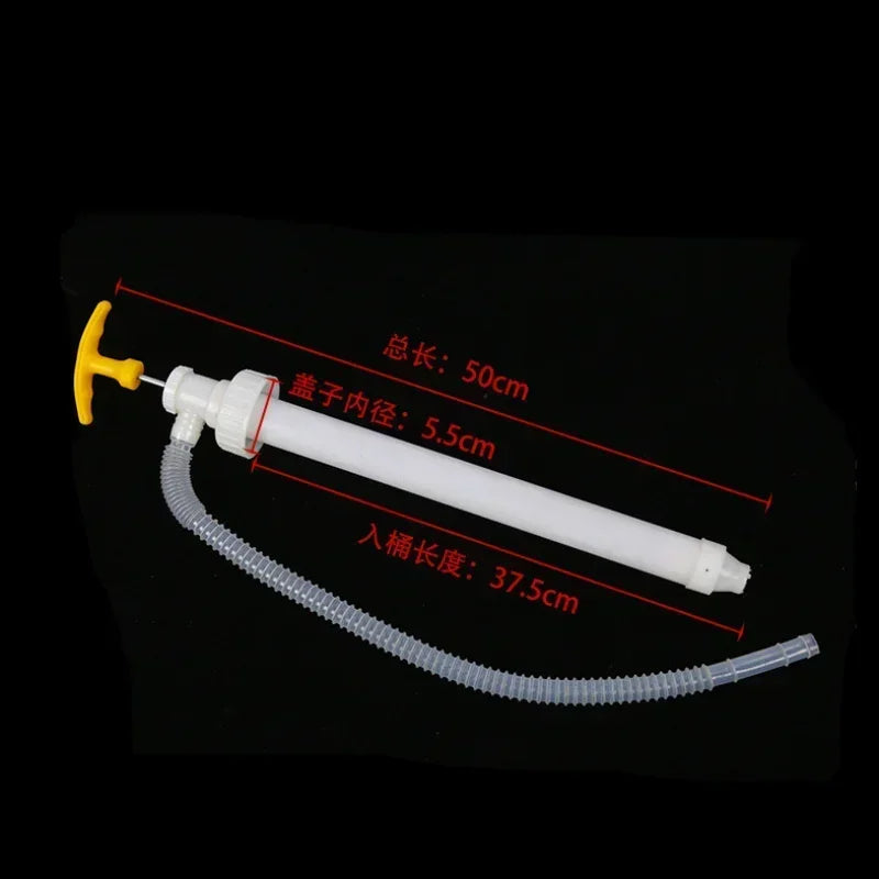 Manual Liquid Transfer Hand Pump for Oil Drum Fuel Extraction, Backflow Prevention