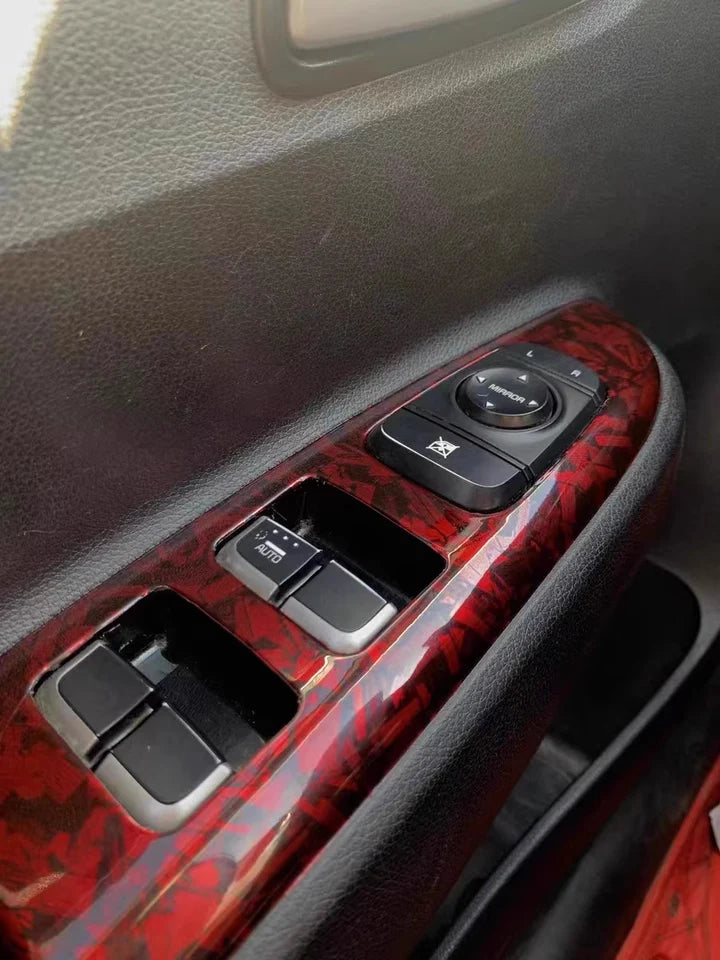 Red Forged Carbon Vinyl Wrap Film for Car, Motorcycle and Bicycle - view 5
