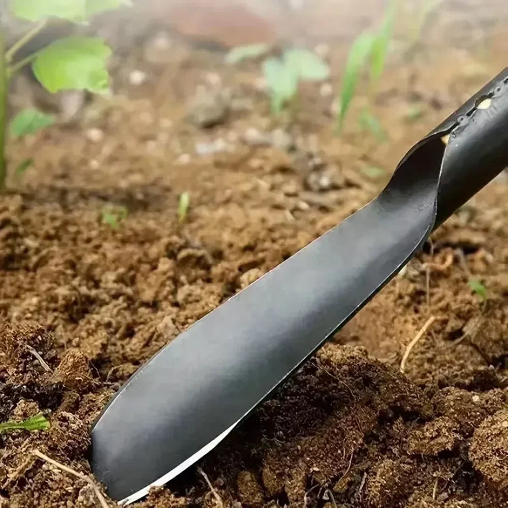 Versatile Garden Shovel with Sturdy Iron Hoe for Planting Weeding and Loosening Soil