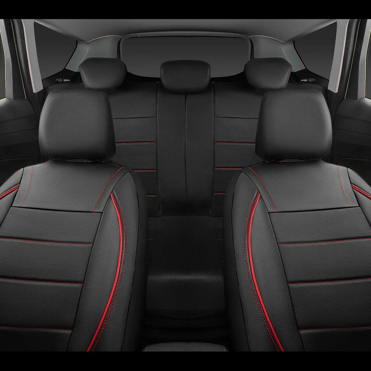 Universal Leather Car Seat Covers Simple Style Breathable  Full Set or Front Pair