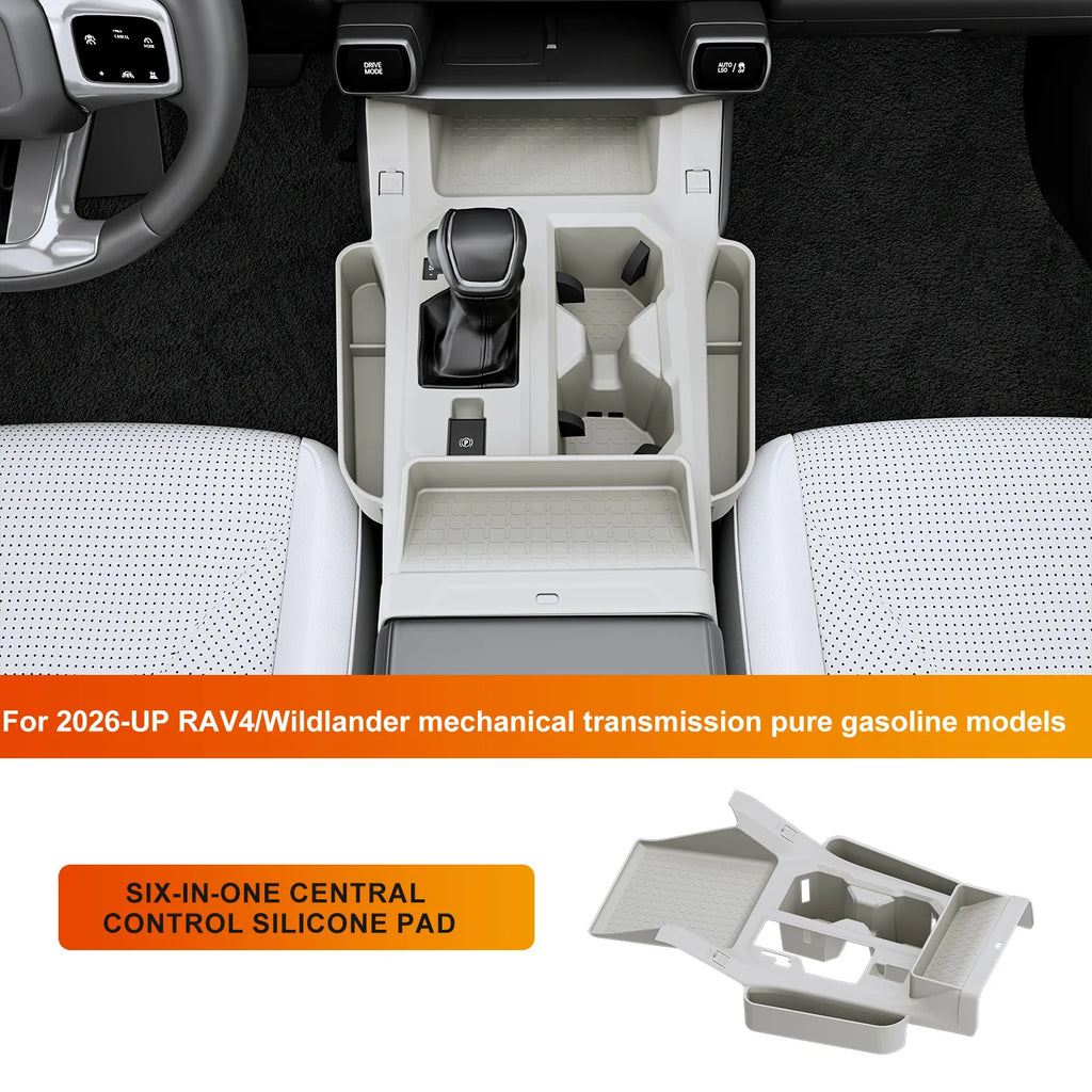 Center Console Silicone Mat for Toyota RAV4 2026-2028 LHD