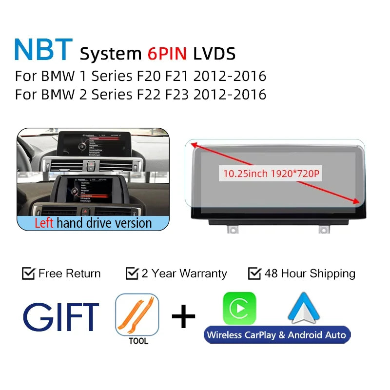 10.25 CarPlay Screen for BMW 1 2 3 4 Series Wireless Android Auto - image 7