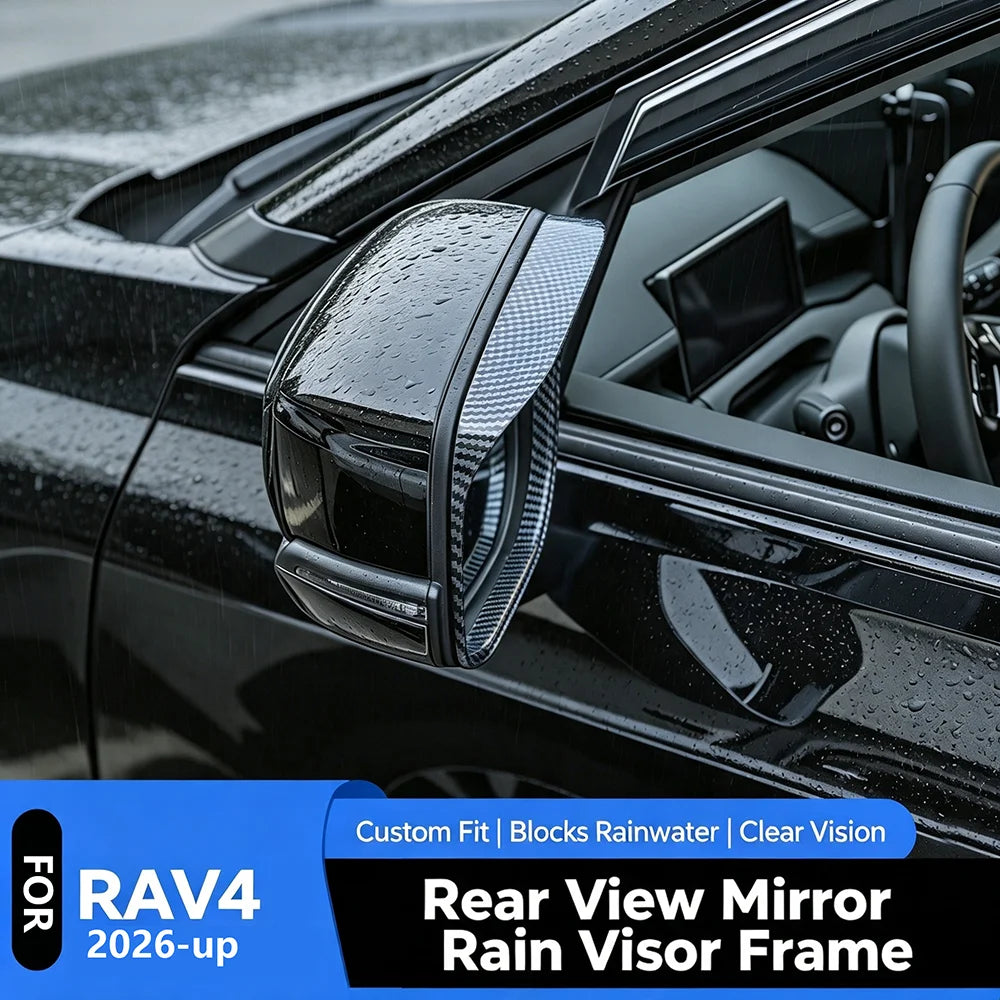Side Mirror Rain Guard Visor for Toyota RAV4 2026-2028, Black - view 5