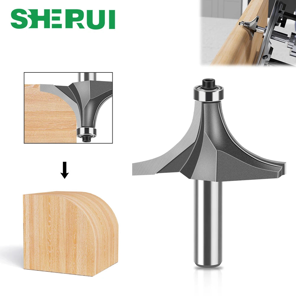 1/4" & 1/2" Shank Round Router Bit – Woodworking Milling Cutter