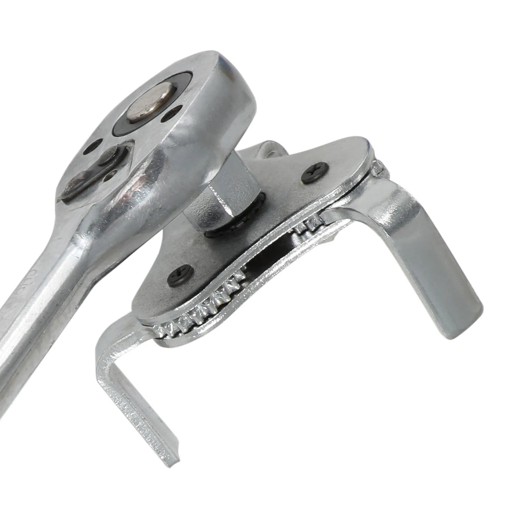 Universal Adjustable Oil Filter Wrench From 2-1/2 Inch to 4.5 Inch Oil Filter Wrench Tool Set With 3 Jaw Uninstall Removal Key