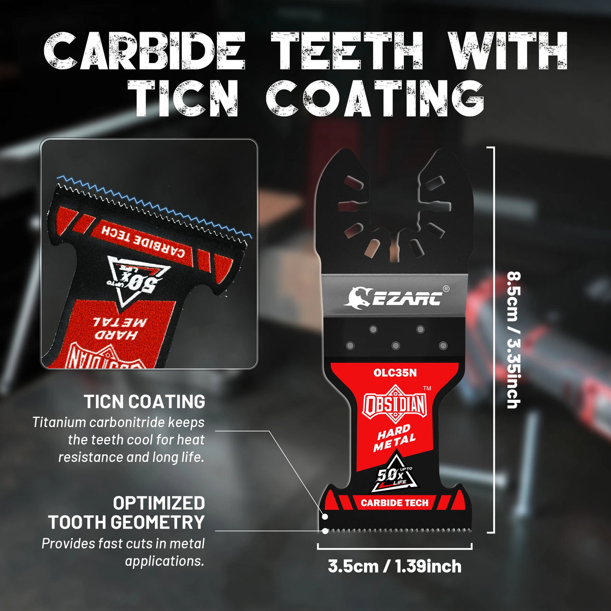 TiCN Coated Oscillating Saw Blade for Metal Cutting – Universal Fit - image 2