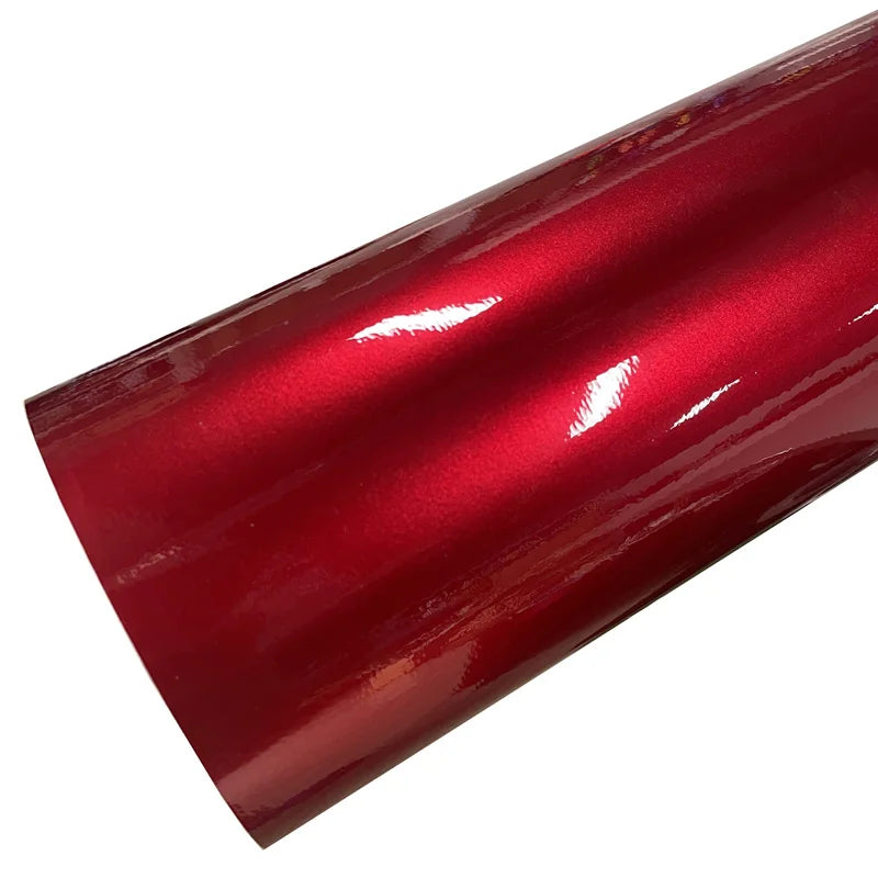 Self-Adhesive Metallic Red Glossy Vinyl Car Wrap Film - image 7