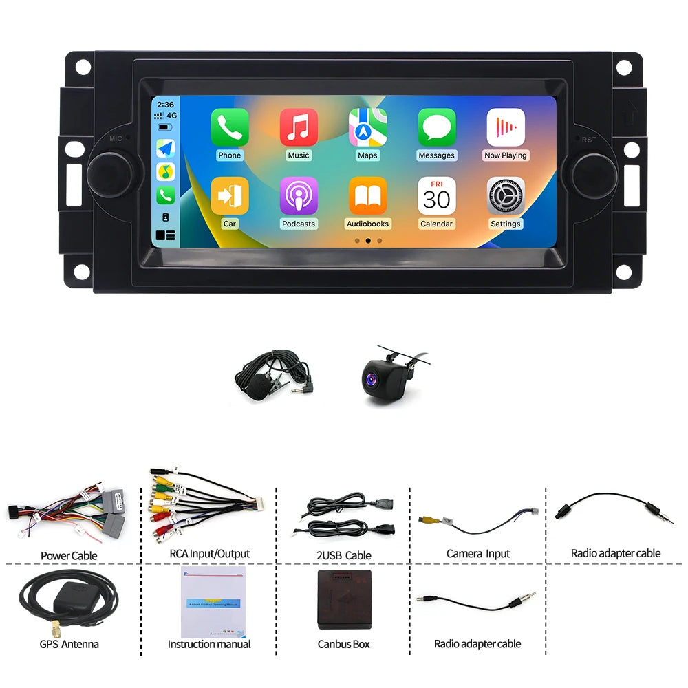 6.8" Android Car Stereo for 2006-2008 Dodge Ram 1500/2500/3500 - image 18