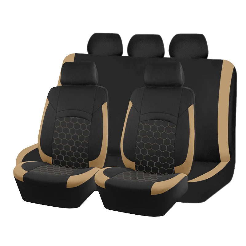 Football Embroidery Car Seat Covers, Universal Fit