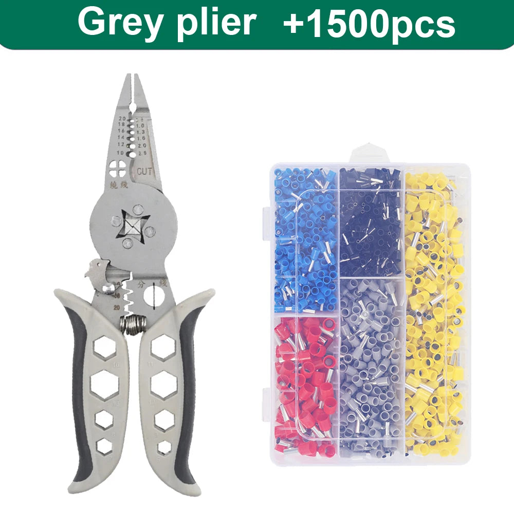Multi Functional Electrician Pliers Crimping Tool Set for Wire Splitting and Stripping