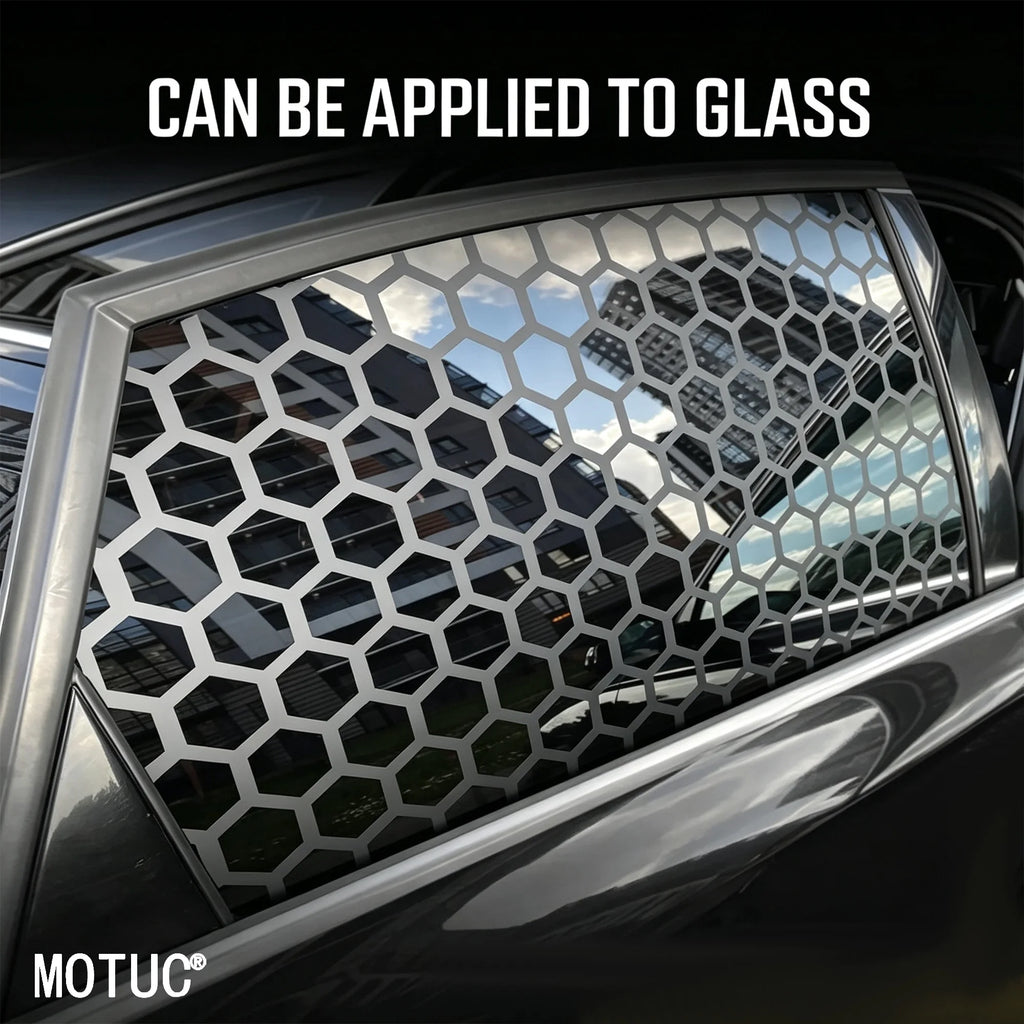Honeycomb Pattern Window and Body Decal, Matte Black