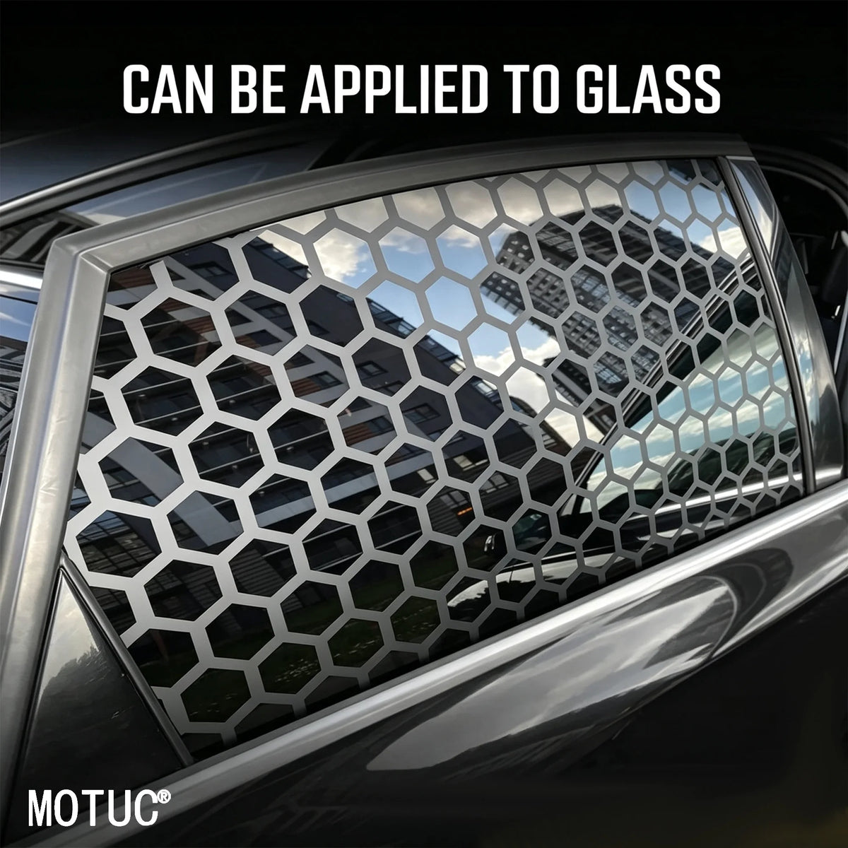 Honeycomb Pattern Window and Body Decal, Matte Black