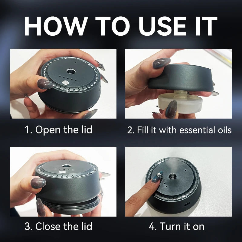 Battery Powered Car Aroma Diffuser with Auto Shut-Off