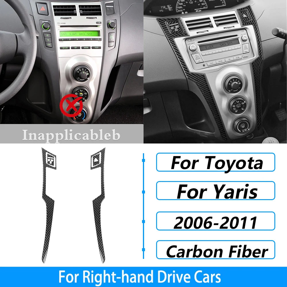 Carbon Fiber Gear Shift Panel Cover Trim for Toyota Yaris 2006-2011 - image 39