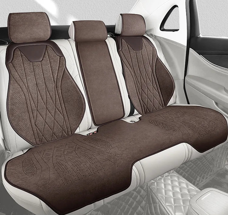 Perforated Suede-Finish Car Seat Covers, Single, Pair or Rear
