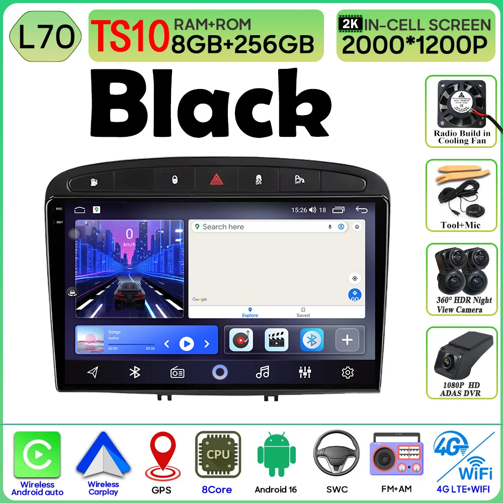 9" Android Car Radio for Peugeot 408/308 with Wireless CarPlay - image 23