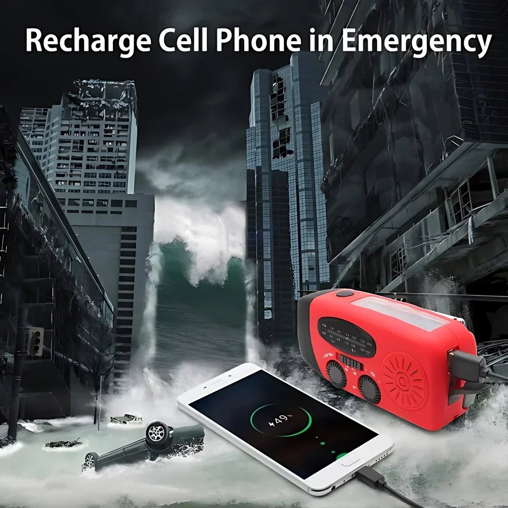 Solar Hand-Crank Emergency Radio with Power Bank & Flashlight - image 16