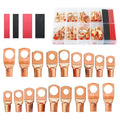 100pcs Copper Ring Lug Terminal Kit AWG 4 6 8 10 12 With Shrink Tubing