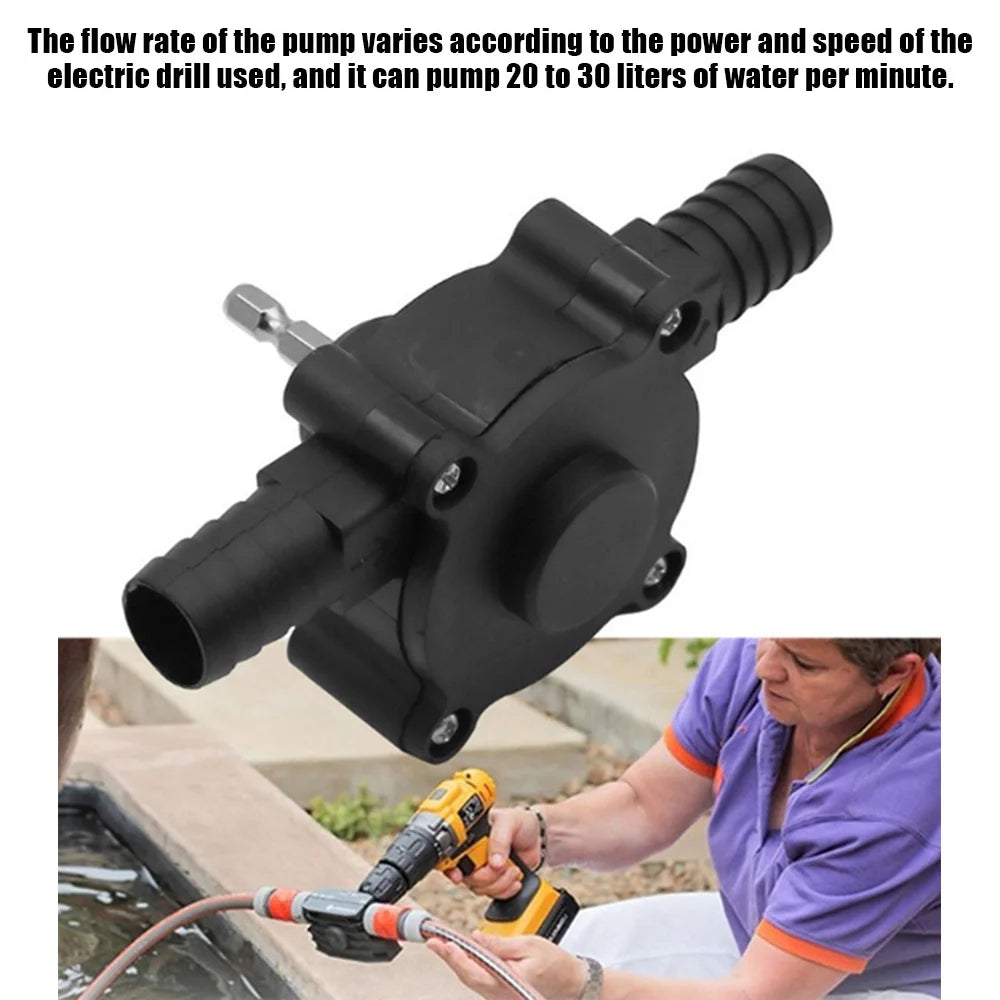 Electric Drill Pump for Diesel, Oil and Water, Portable Self-Priming Liquid Transfer Pump