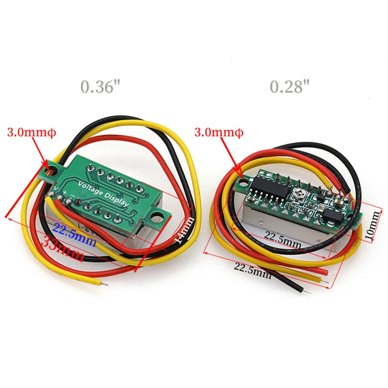 Digital DC Voltmeter 0-100V with LED Display for Car Battery - image 4