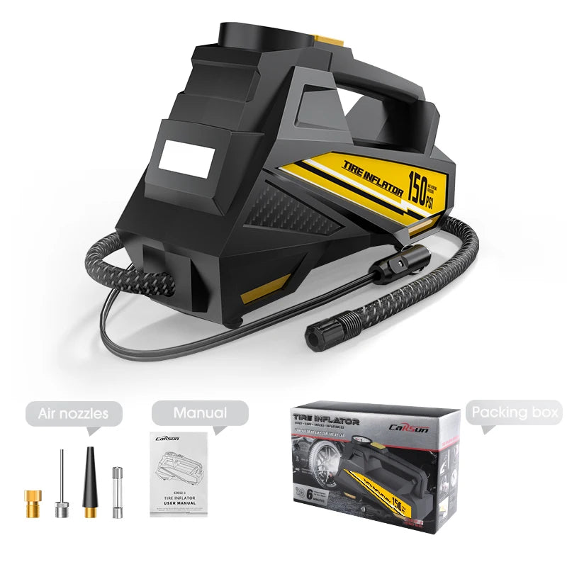 12V Portable Car Tire Inflator with LED Light & Digital Display - image 17